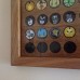 Wooden hand-made collectable Trolley coin display cabinets 